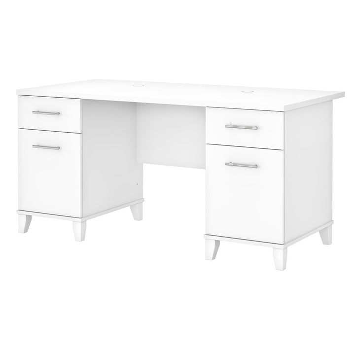 Magomed Executive Desk Gracie Oaks Color: White