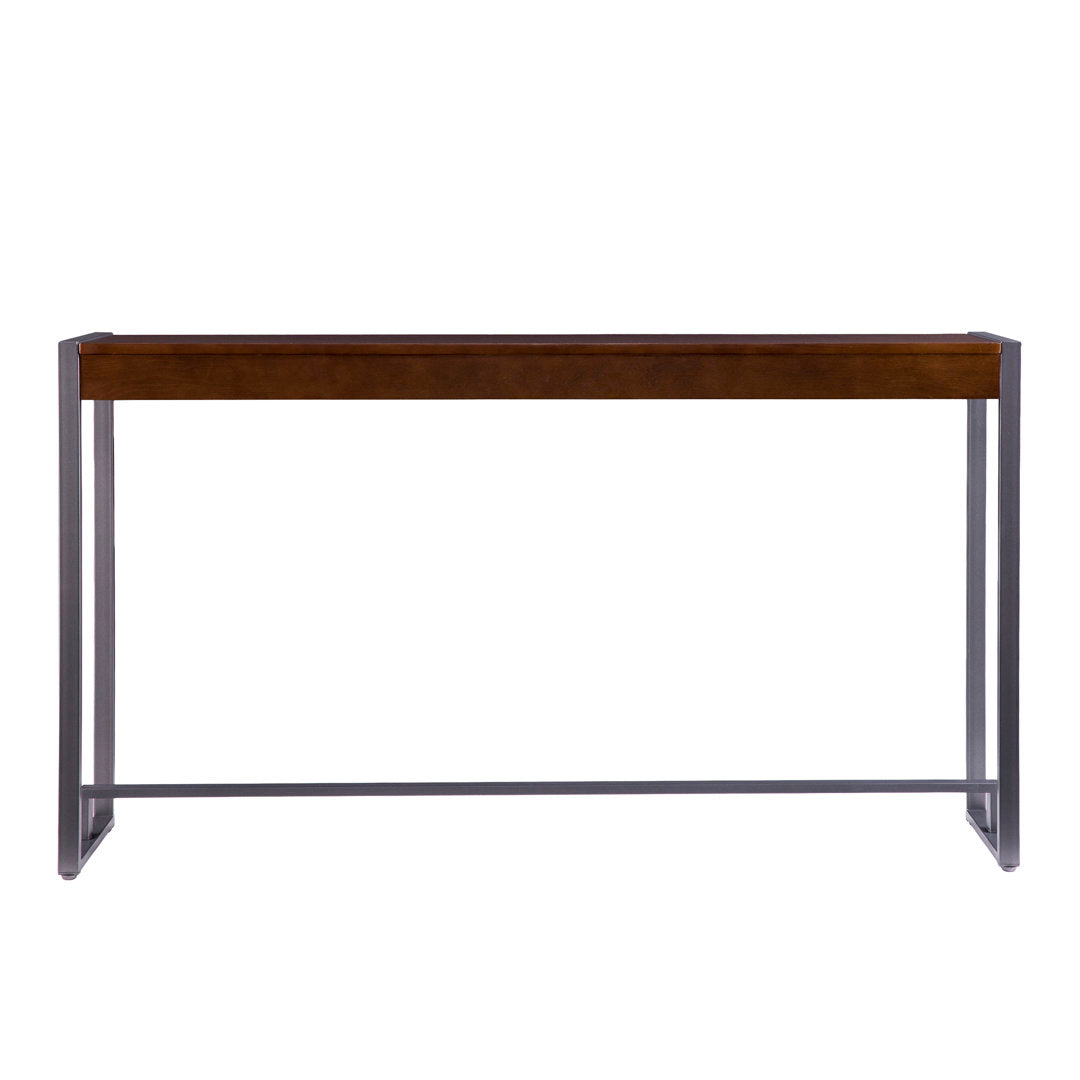 Danille Console Table Williston Forge Color: Dark Tobacco / Gunmetal