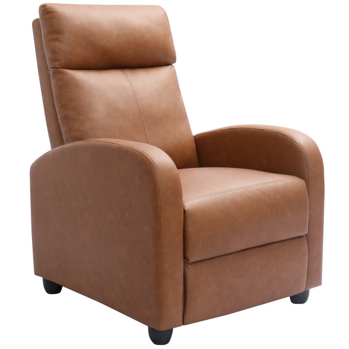Sykora 26.8" Wide Faux Leather Manual Club Recliner Ebern Designs Fabric: Light Brown