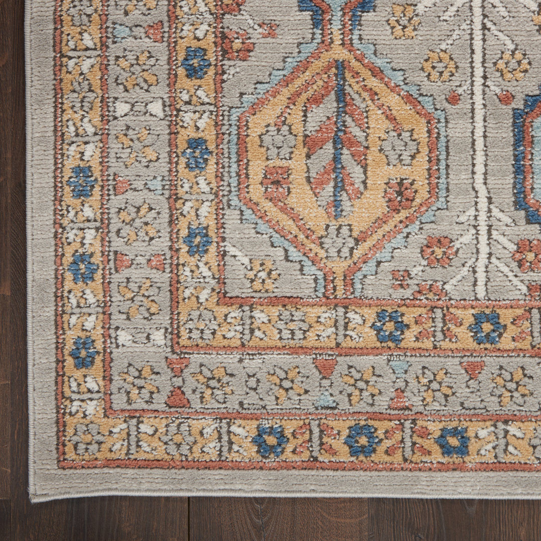 Taylorsville Geometric Brown/Blue/Gray Area Rug Dakota Fields Rug Size: Rectangle 6'7" x 9'6"