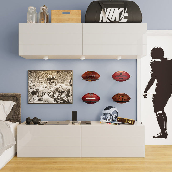 Ixelles Football Wall Mounted Sports Rack (Set of 2) Rebrilliant