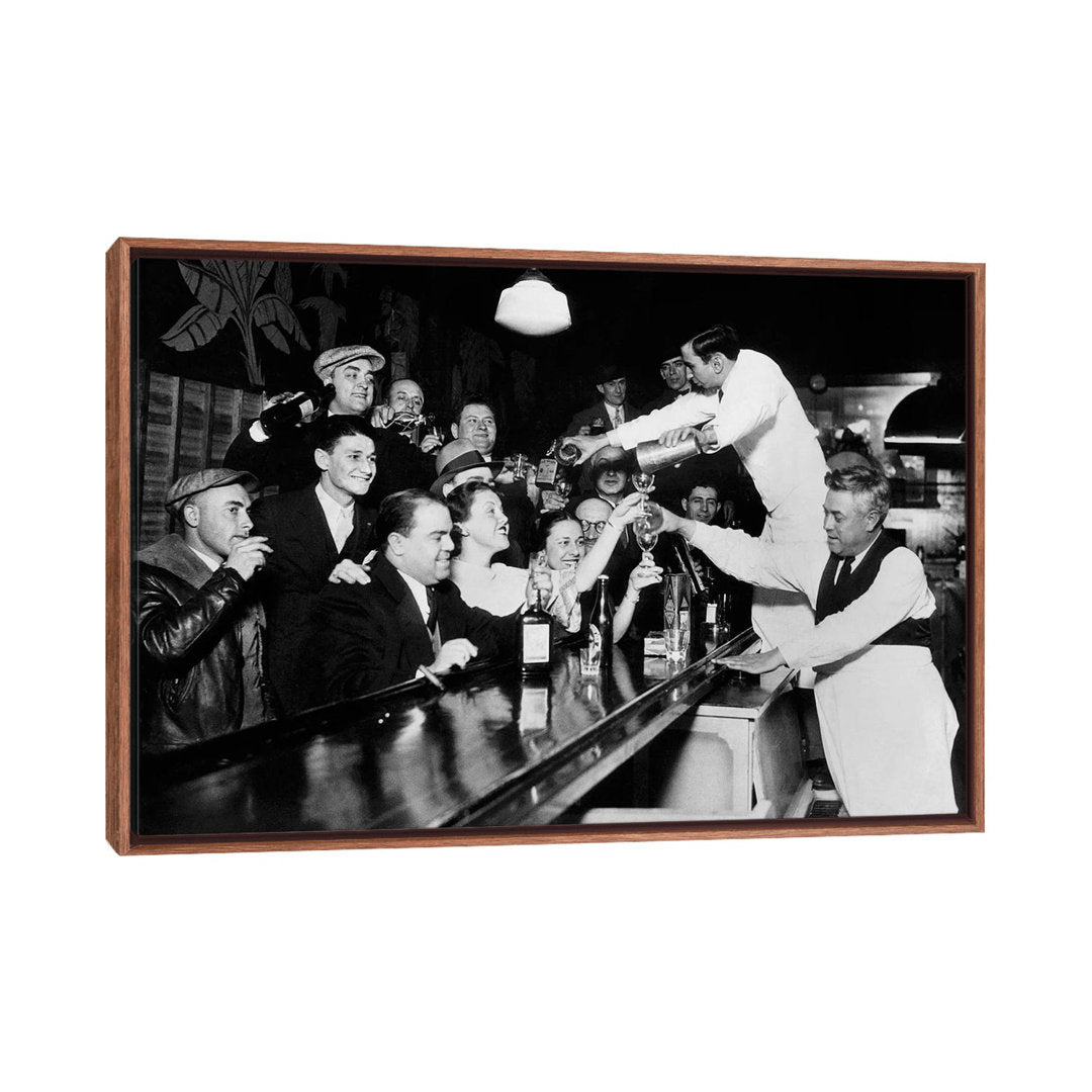 End of the Prohibition Party - Photograph Print East Urban Home Size: 18" H x 26" W x 1.5" D Format: Classic Wood Framed Canvas