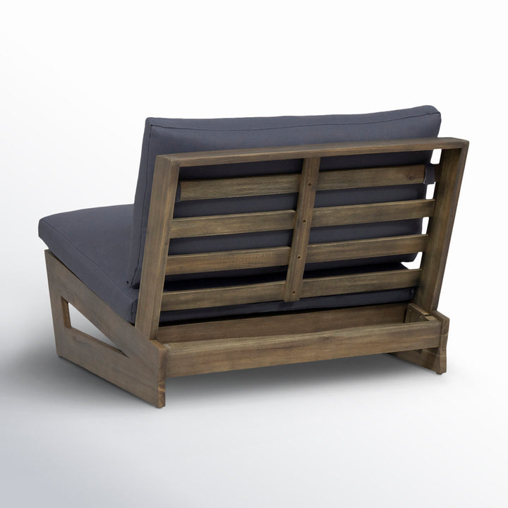 Louise Patio Chair with Cushions AllModern Frame Color/Cushion Color: Gray Frame/Dark Gray Cushion