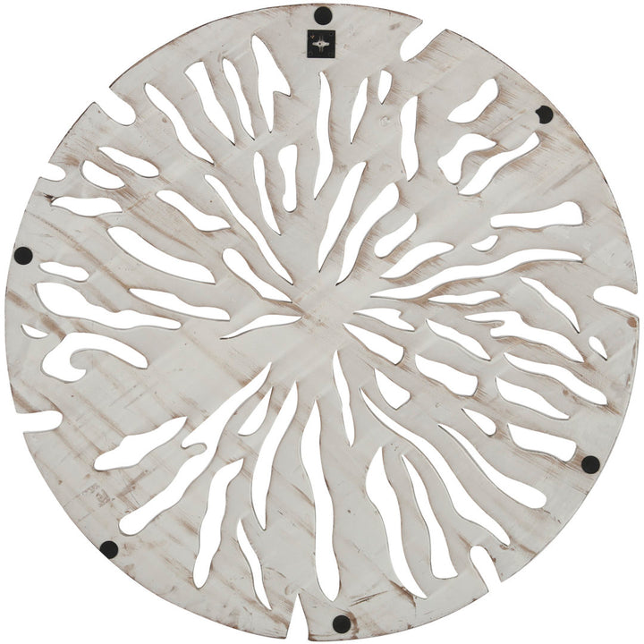 Beige Wood Handmade Intricately Carved Starburst Wall Decor Mistana™ Size: 36'' H X 36'' W X 1" D