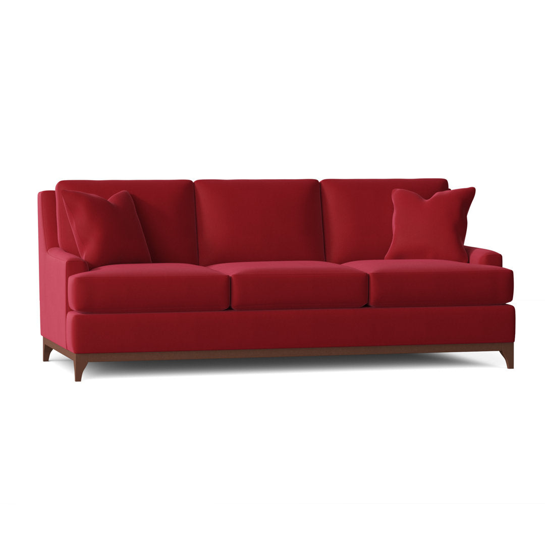 Madelyn 89" Recessed Arm Sofa Wayfair Custom Upholstery™ Fabric: Macc Gray Textured Linen