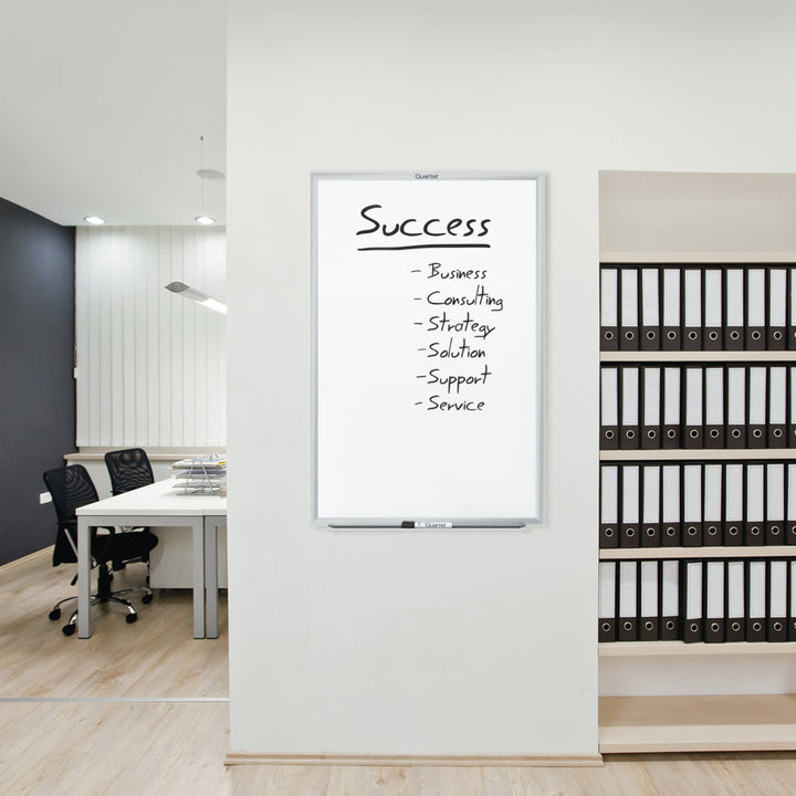 Magnetic Wall Mounted Whiteboard Quartet® Size: 24" H x 36" W Frame Finish: Silver