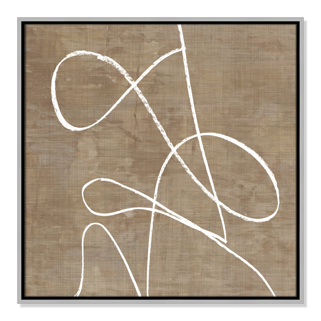 Swooping Lines - Floater Frame Painting on Canvas Joss & Main Size: 25.5" H x 25.5" W x 2" D Format: Silver
