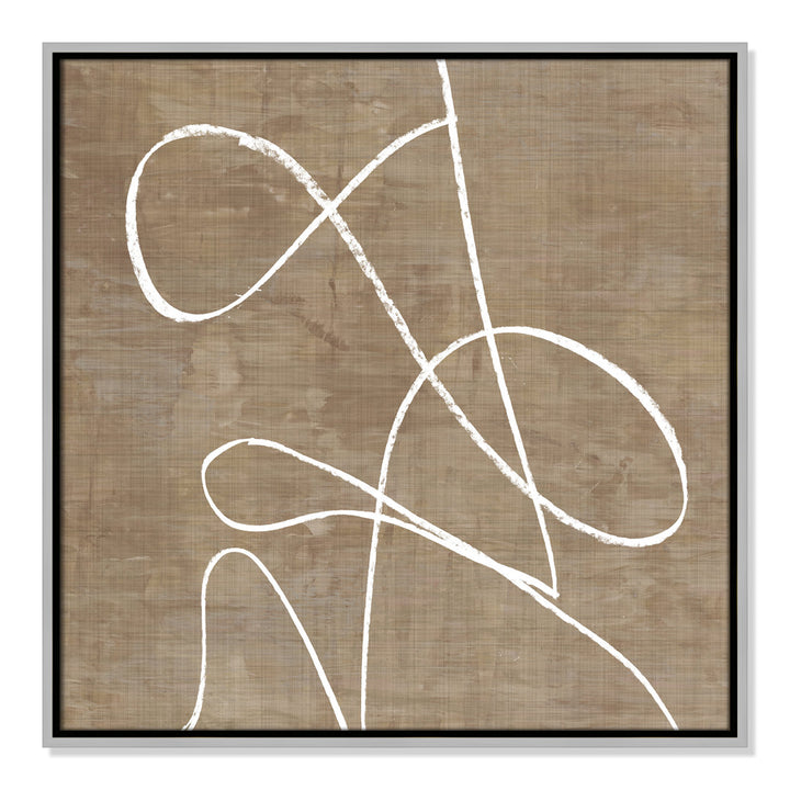 Swooping Lines - Floater Frame Painting on Canvas Joss & Main Size: 25.5" H x 25.5" W x 2" D Format: Silver