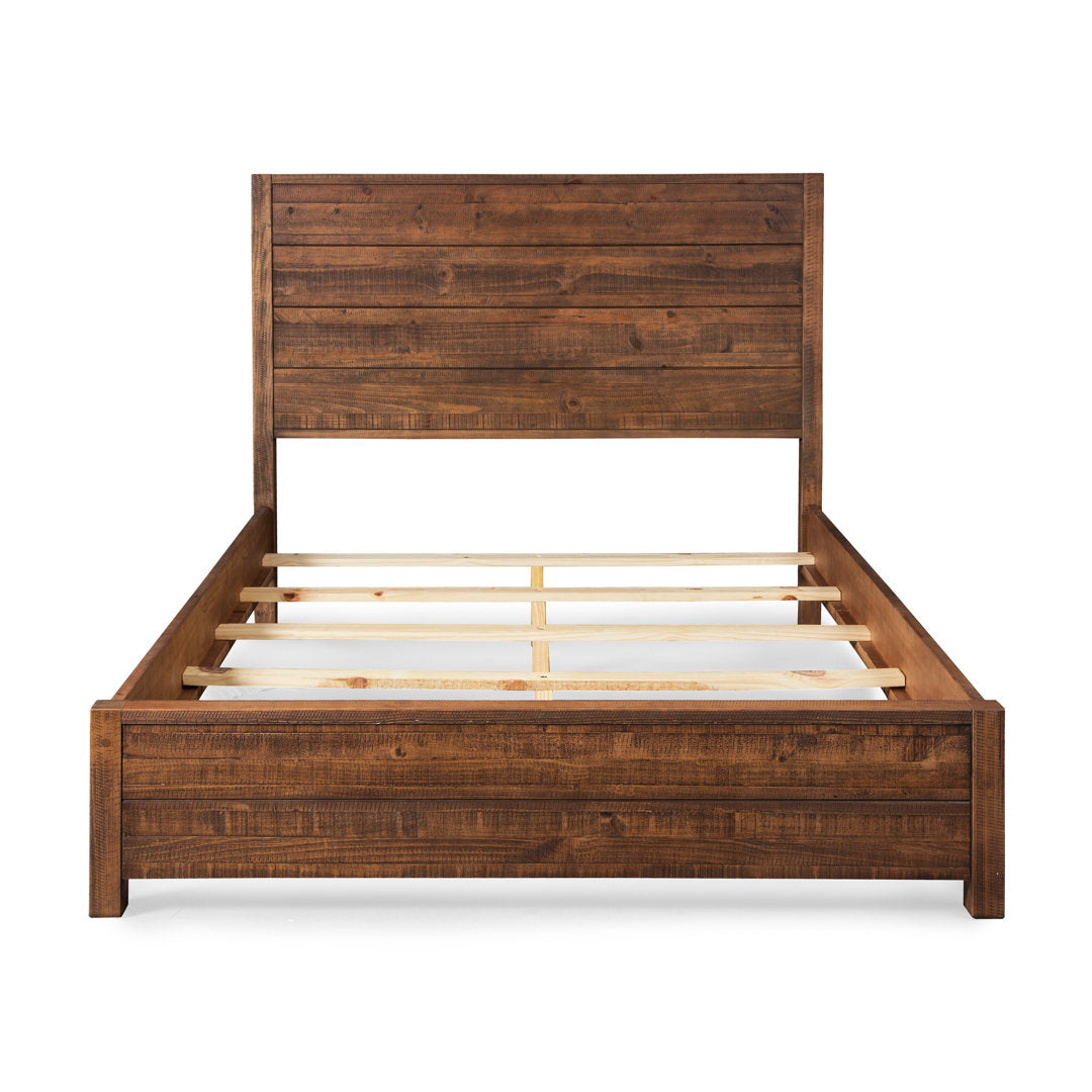 Montauk Solid Wood Bed Grain Wood Furniture Color: Rustic Walnut Size: Full