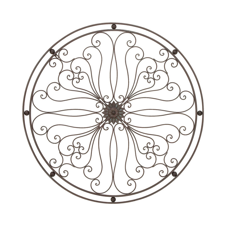 Metal Round Wall Décor Fleur De Lis Living