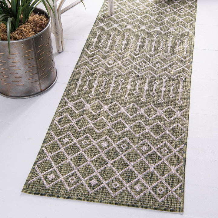 Adley Southwestern Green/Beige Indoor/Outdoor Area Rug Gracie Oaks Rug Size: Runner 2' x 6'1"