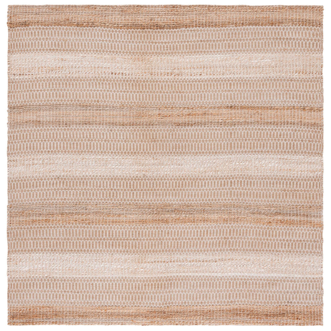 Sorrell Geometric Flatweave Ivory/Natural Area Rug Laurel Foundry Modern Farmhouse® Rug Size: Square 6'6"