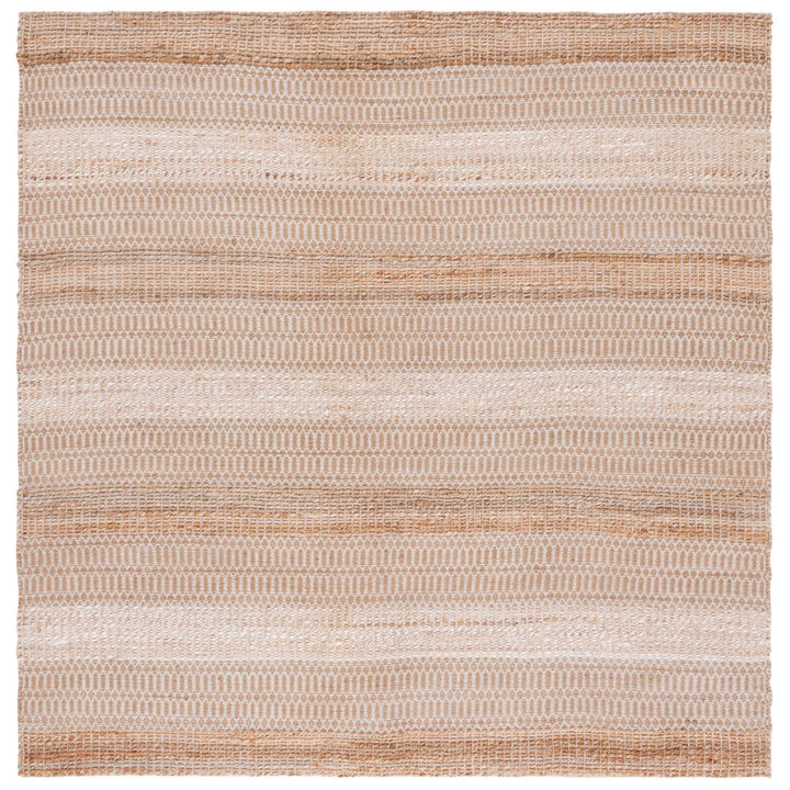 Sorrell Geometric Flatweave Ivory/Natural Area Rug Laurel Foundry Modern Farmhouse® Rug Size: Square 6'6"