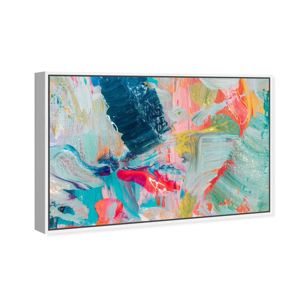 Abstract That Love Feeling - Graphic Art on Canvas Oliver Gal Prints Size: 16" H x 24" W Format: White Framed Canvas