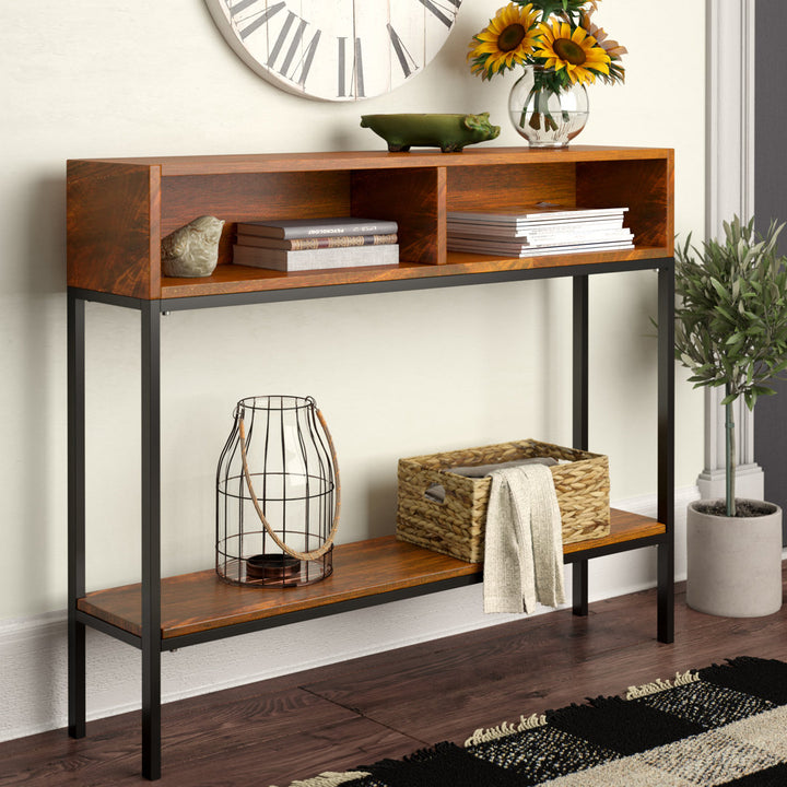 Kendriel 42" Console Table 17 Stories Table Top Color: Chestnut