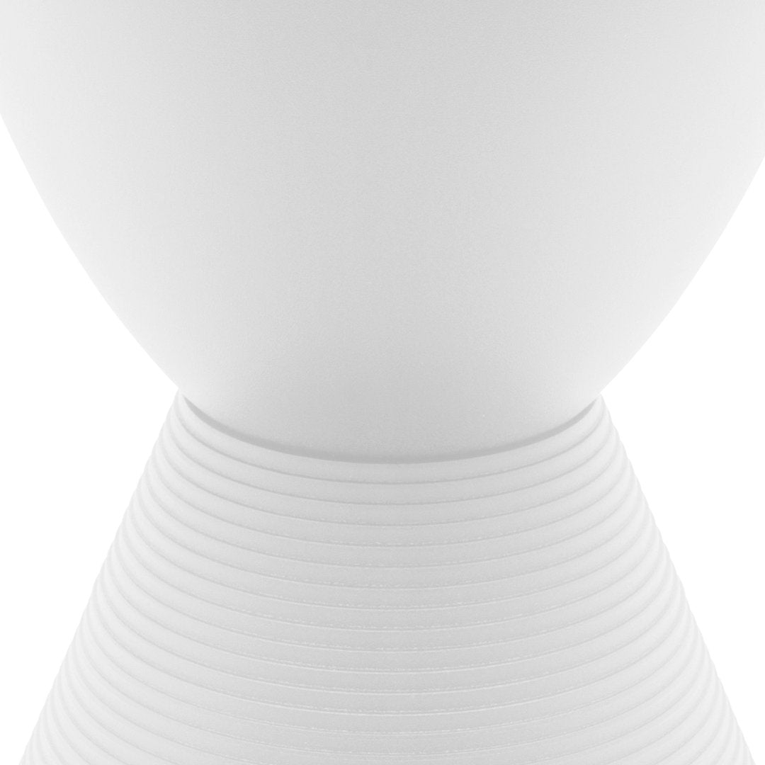 Durant Reversible Drum End Table with Storage – No Assembly Lightweight Accent Side Table for Indoor & Outdoor Use AllModern Color: White