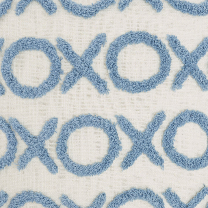 Casual Tufted XOXO Square Cotton Pillow Cover & Insert Mina Victory Color: Ocean