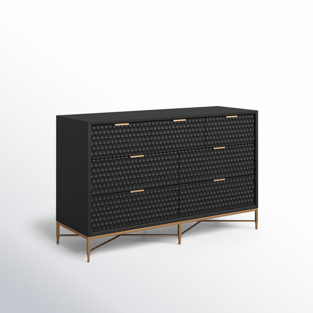 Capra 7 Drawer 56" W Double Dresser AllModern Color: Black