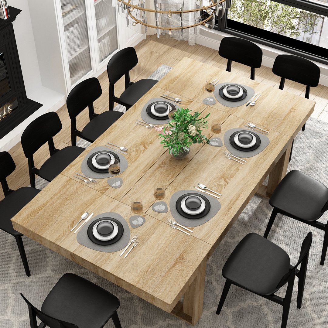 Rectangular Wood Grain Dining Table Latitude Run®