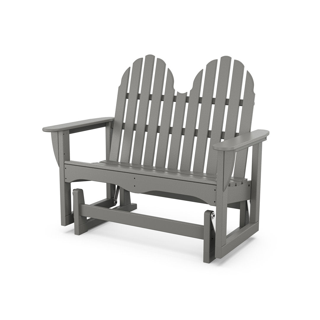 Classic Adirondack 48" Glider POLYWOOD® Frame Color: Slate Gray