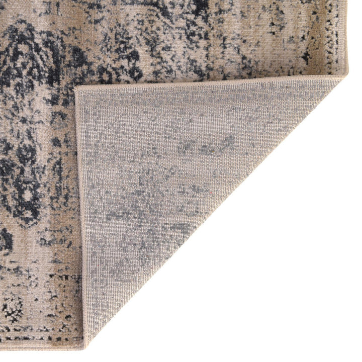 Arkeen Oriental Dark Blue/Beige Area Rug Lark Manor™ Rug Size: Square 7'10"