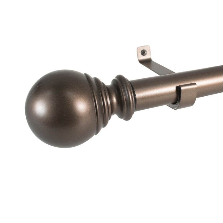 Inman Metal Adjustable Single Curtain Rod Winston Porter Size: 18" - 36" W Finish: Bronze