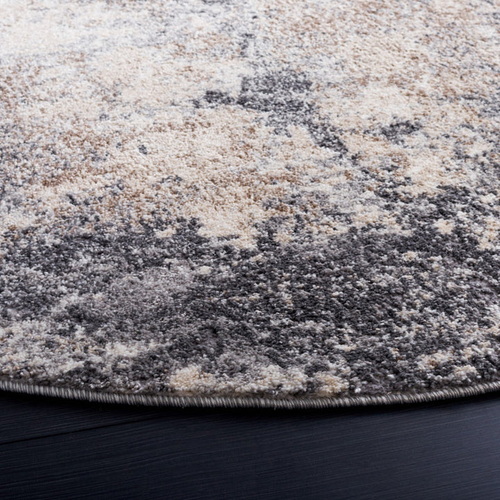 Hassell Abstract Light Gray/Gray Area Rug Trent Austin Design® Rug Size: Round 5'3"