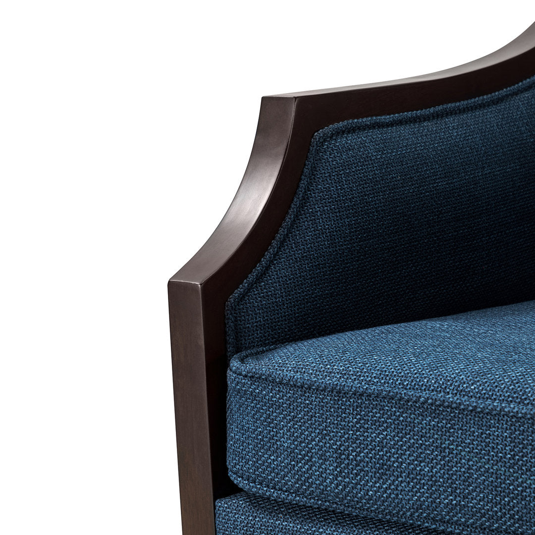 Akiyo 31" W Polyester Armchair Lark Manor™ Fabric: Navy 100% Polyester
