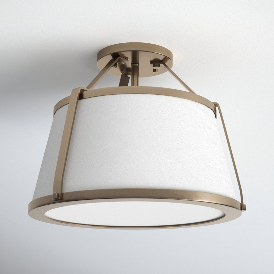 Vonnie 3 -Light 15.5" Semi Flush Mount Joss & Main Fixture Finish: Burnished Brass
