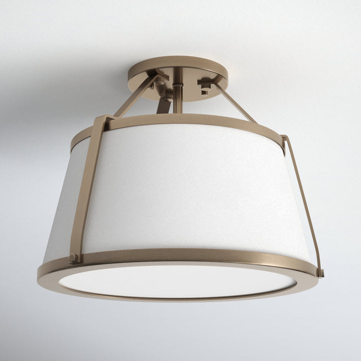 Vonnie 3 -Light 15.5" Semi Flush Mount Joss & Main Fixture Finish: Burnished Brass