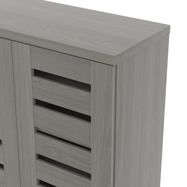 Lismore 16 Pair Shoe Storage Cabinet Steelside™ Finish: Warm Gray Oak