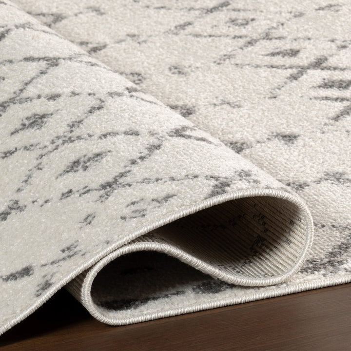 Giannini Geometric Moroccan Area Rug in Gray/ Off White Union Rustic Rug Size: Rectangle 10' x 14'