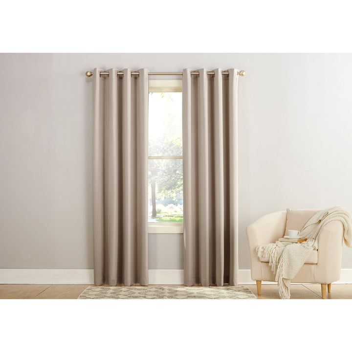 Wayfair Basics Room Darkening Grommet Curtain Panel Wayfair Basics® Curtain Color: Stone Size per Panel: 54" W x 95" L