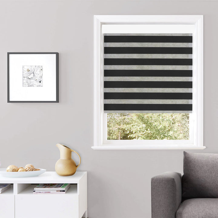 Robbe Semi-Sheer Roller Shade Wade Logan® Blind Size: 27"W x 84"L Finish: Black