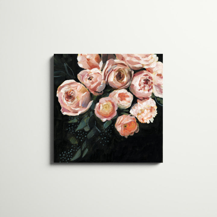 Peachy Blooms II' by Victoria Borges - Wrapped Canvas Painting on Canvas Winston Porter Size: 30" H x 30" W