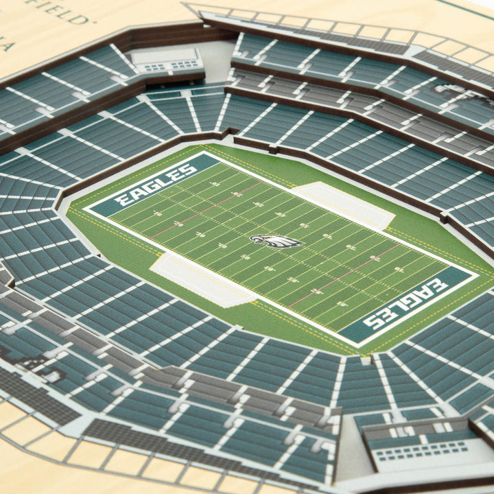 NFL 5-Layer Stadiumview Wall Art YouTheFan Color: Teal NFL Team: Philadelphia Eagles
