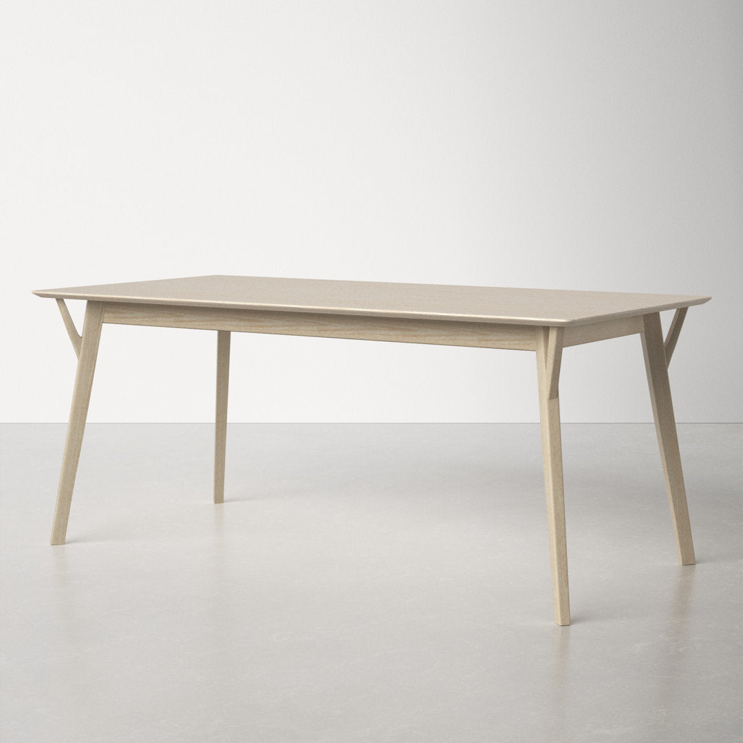 Evanston 71" Wood Dining Table AllModern Color: White Wash