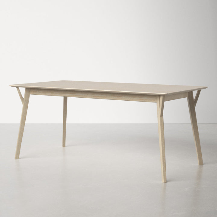Evanston 71" Wood Dining Table AllModern Color: White Wash
