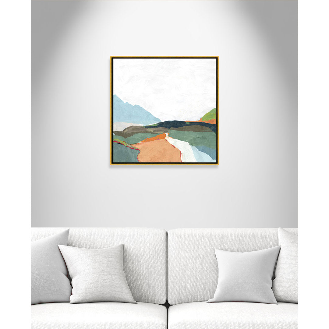 April Morning - Floater Frame Painting on Canvas Joss & Main Size: 25.5" H x 25.5" W x 2" D Format: Gold