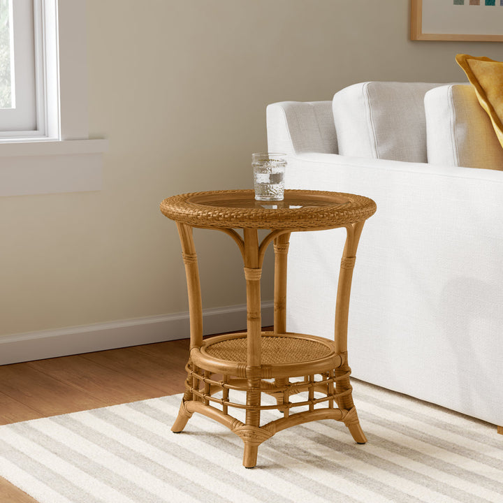 Luca Chairside Table Birch Lane™ Color: Honey