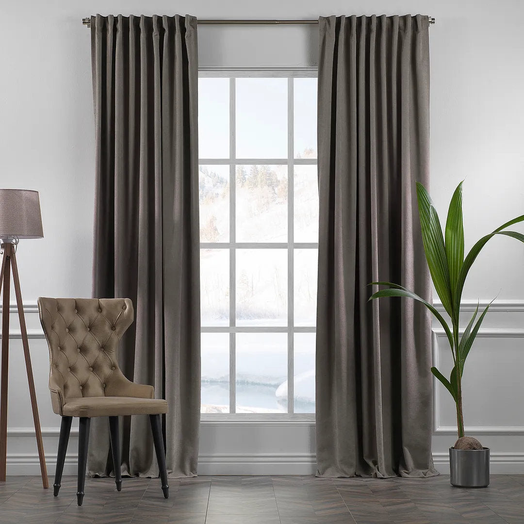 Extra wide x Extra Long Custom Made Decorative Single Panel Lilijan Home & Curtain Curtain Color: Stone Size per Panel: 100" W x 108" L
