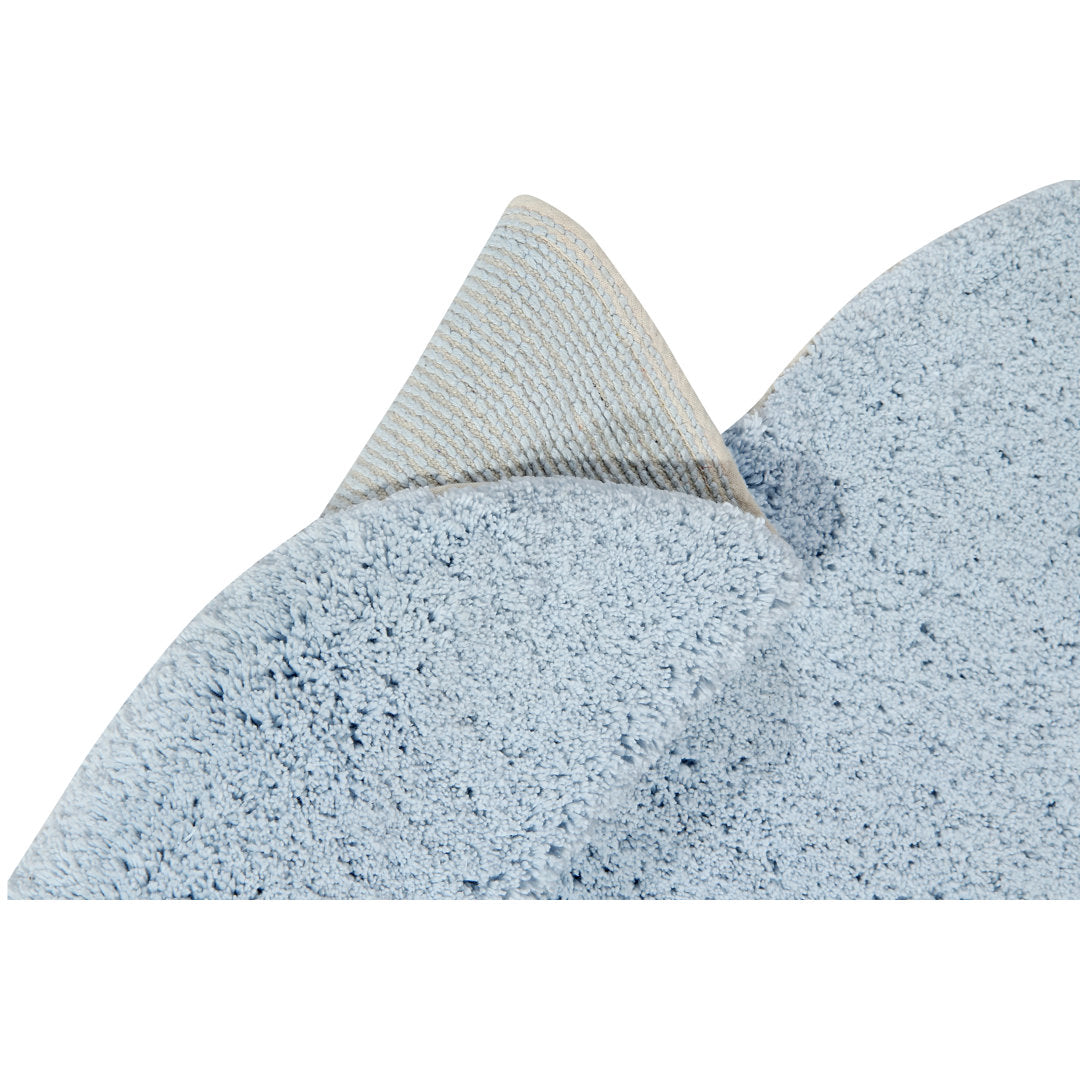 Solid Color Handmade Tufted Novelty 3'7" x 5'7" Cotton Area Rug in Blue/ Soft blue Lorena Canals