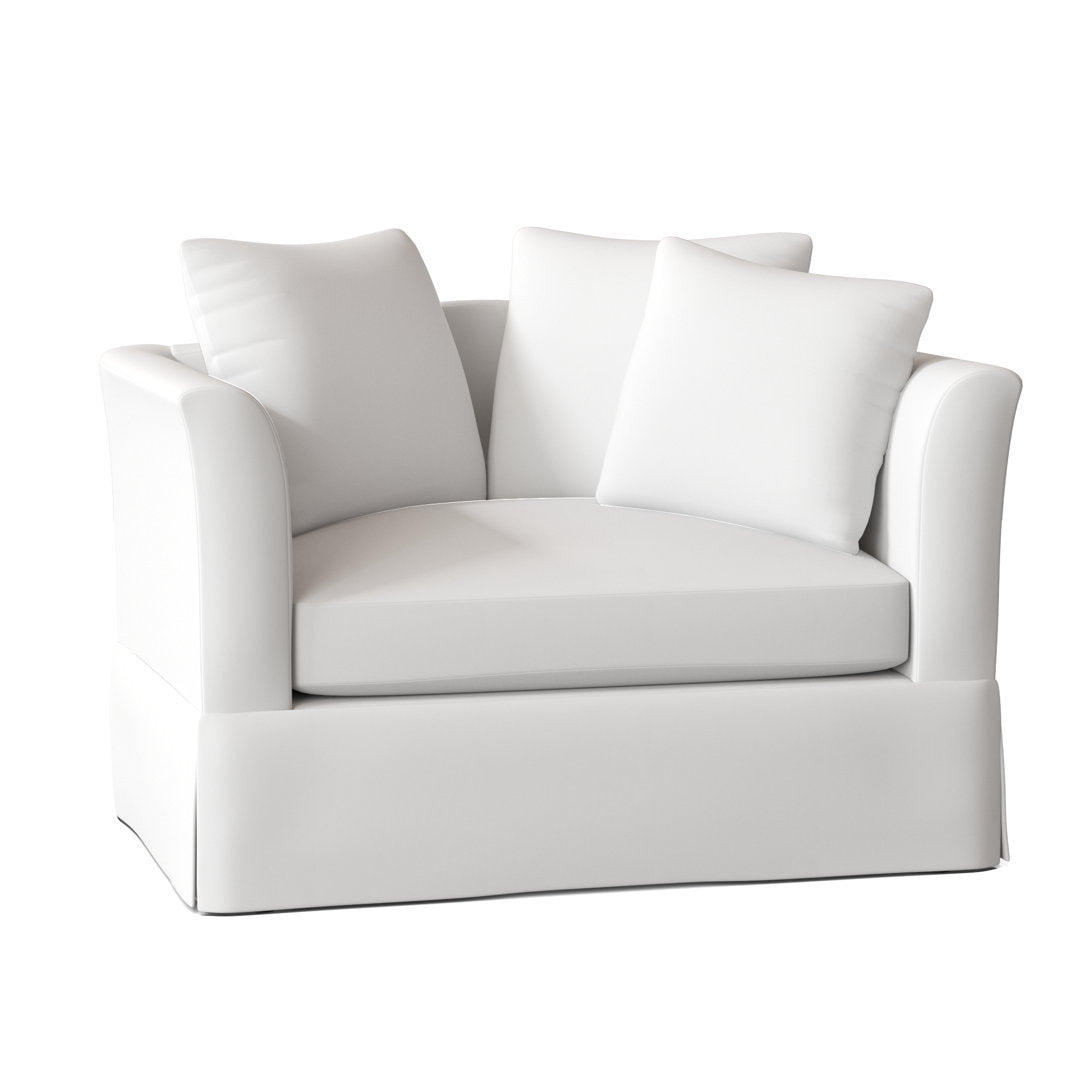 Charlene 50" Wide Armchair Highland Dunes Body Fabric: Peyton Pearl, Throw Pillow Fabric: Bocci Spring