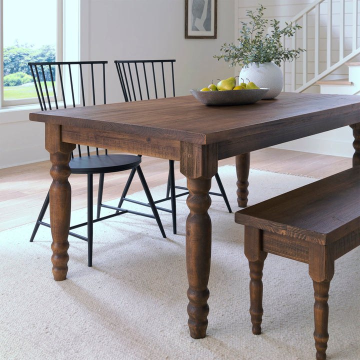 Valerie Dining Table Grain Wood Furniture Color: Rustic Walnut