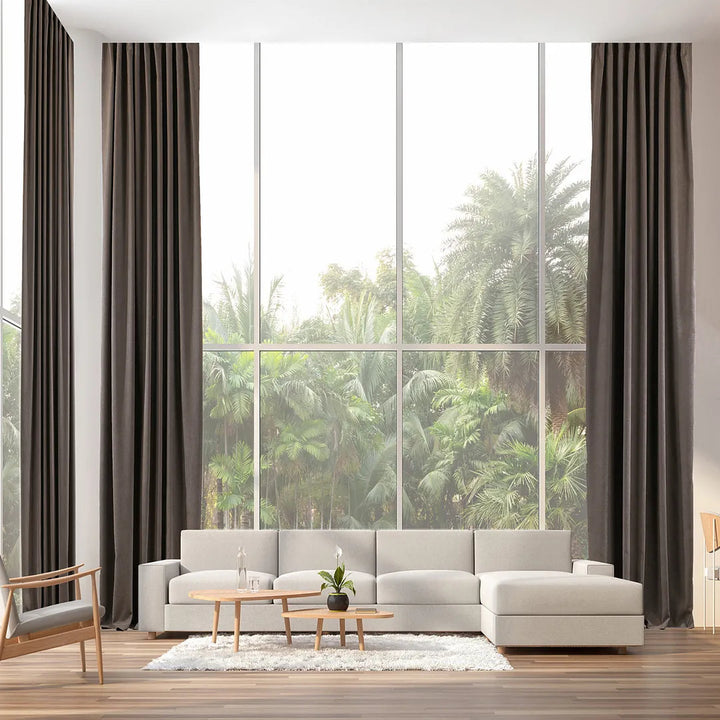 Extra wide x Extra Long Custom Made Decorative Single Panel Lilijan Home & Curtain Curtain Color: Stone Size per Panel: 100" W x 108" L