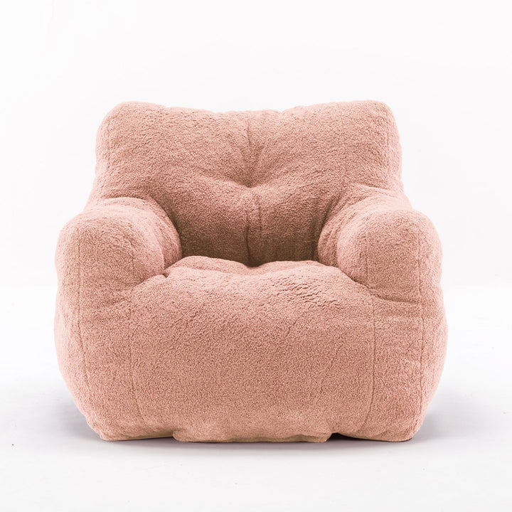 Medium Bean Bag Chair Viv + Rae™ Body Fabric: Light Pink Faux Fur
