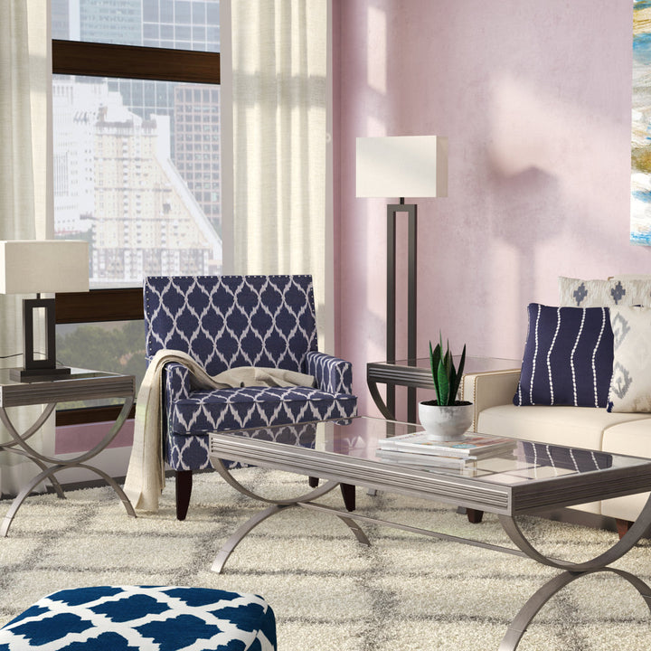 Meghans 3 Piece Coffee Table Set Trent Austin Design® Color: Brushed Nickel