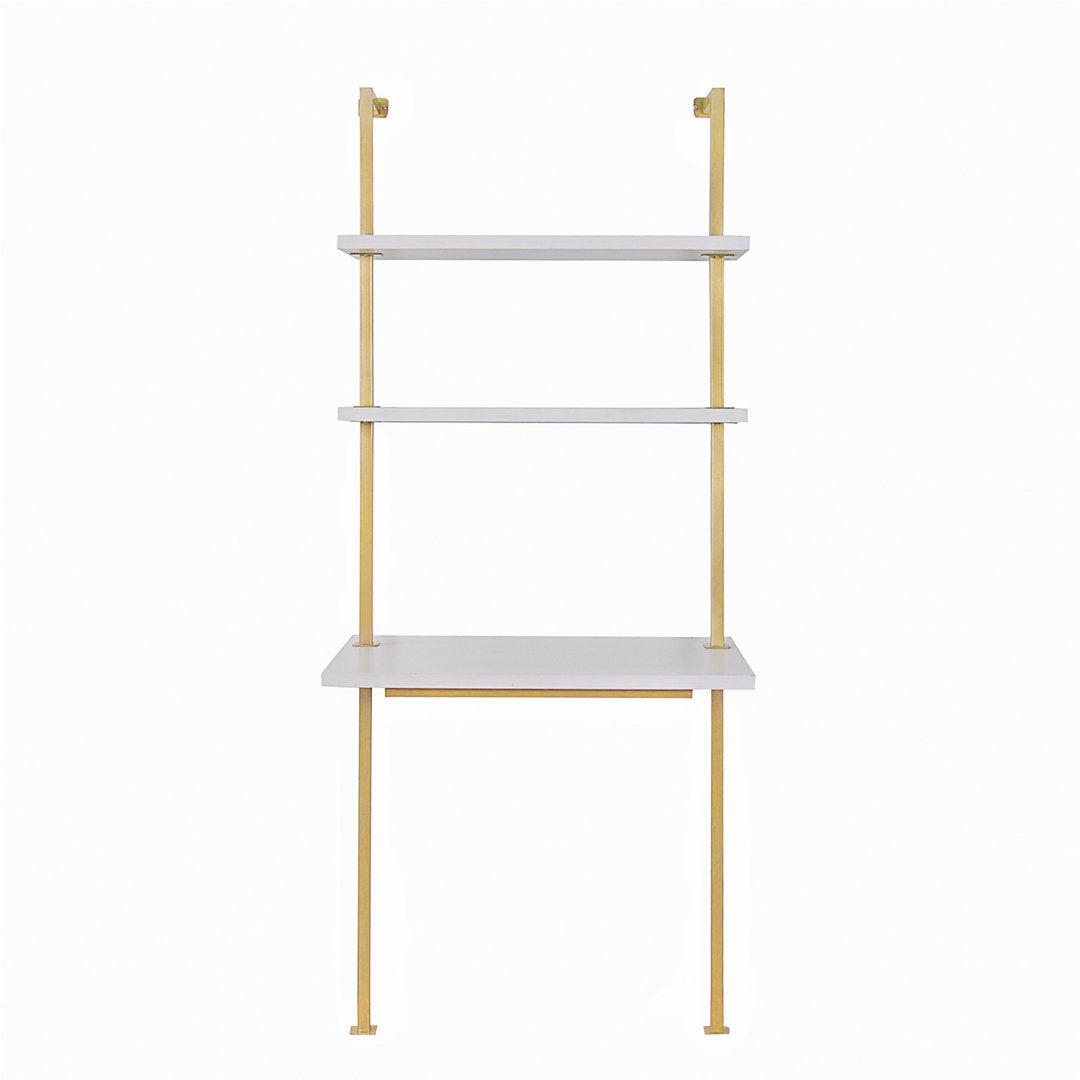 Chira Leaning/Ladder Desk Trent Austin Design® Color (Top/Frame): White/Gold