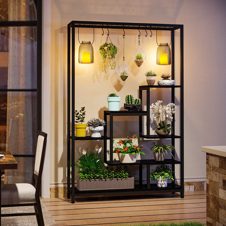 Mahala Rectangular Multi-Tiered Plant Stand Trent Austin Design® Color: Black