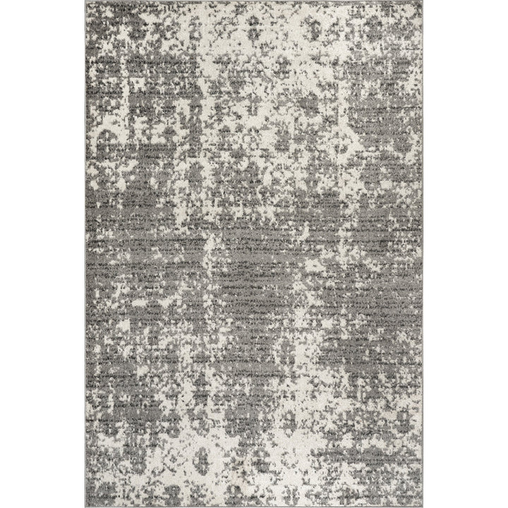 Deedra Modern Abstract Power Loom Performance Gray/White Rug 17 Stories Rug Size: Rectangle 10' x 14'